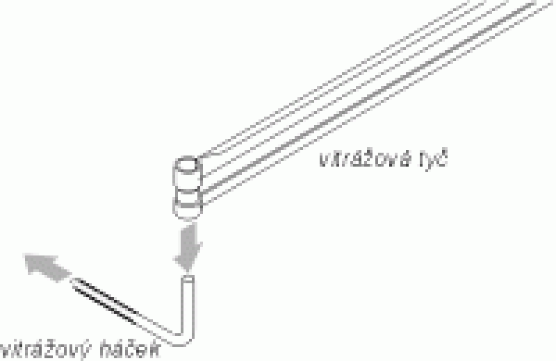 Vitrážní tyč T 150 délka 60 cm