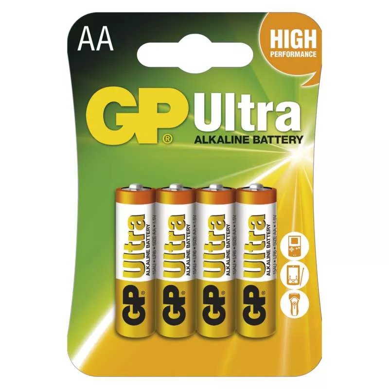 Baterie GP LR06 1,5V ULTRA Alkalická / cena za blistr