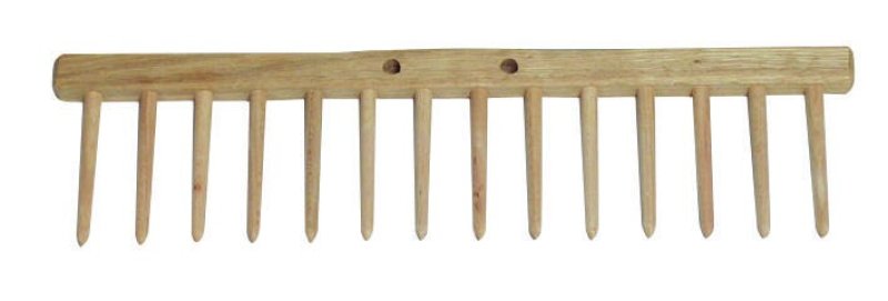 Hřeben hrabí 14 kolíků dřevěné