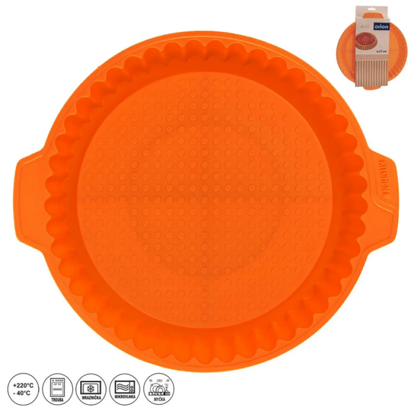 Forma silik. na koláč 27cm oranž.