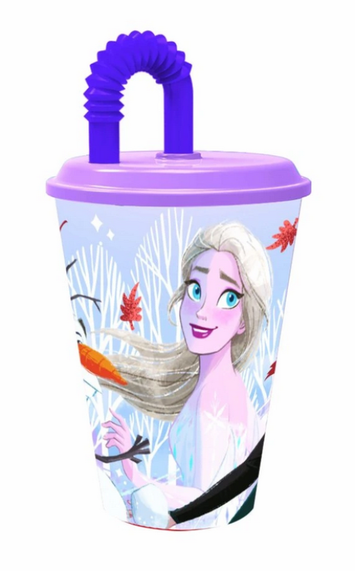 Kelímek s brčkem LED.KRÁLOV. 430ml