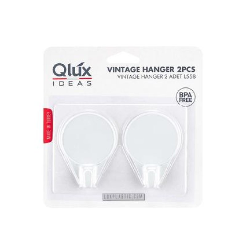 Háčky samolepící 2ks bílé