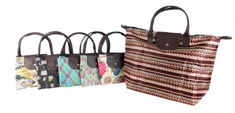 Taška nákupní skládací druk mix