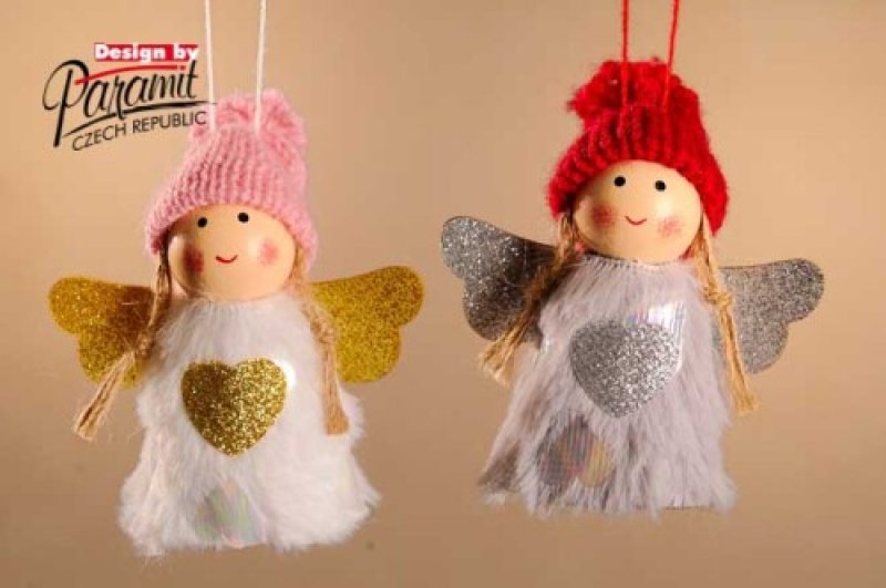 Andílek textilní 10cm mix