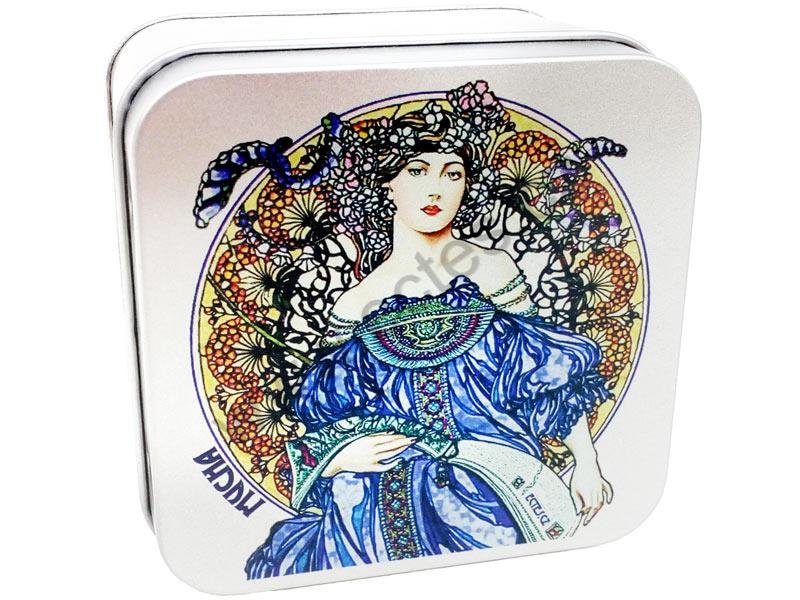 Plech.čtver.88x88mm Modrá A.Mucha