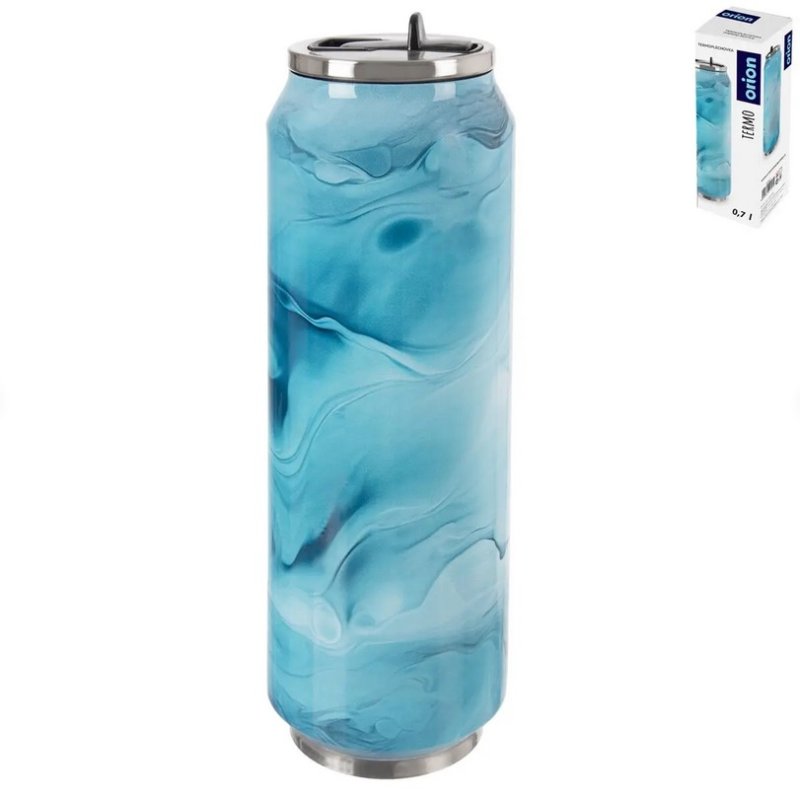 Termoska-plech. 0,7 mramor tyrkys