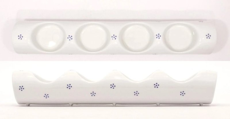 Svícen adventní rovný modré tečky Dubí