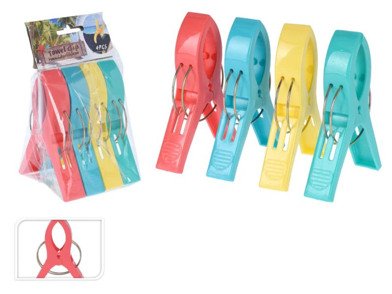 Skřipec na plážovou osušku 4ks