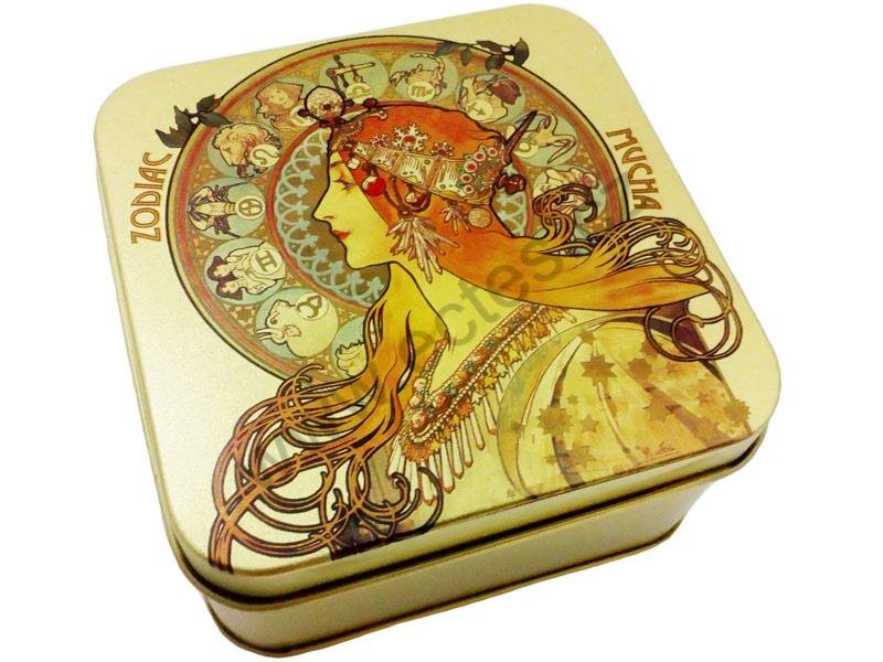 Plech.čtver.88x88cm Zodiac A.Mucha