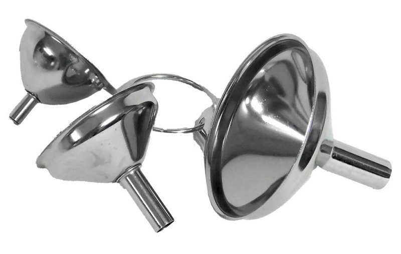 Nálevky nerez malé sada 3ks