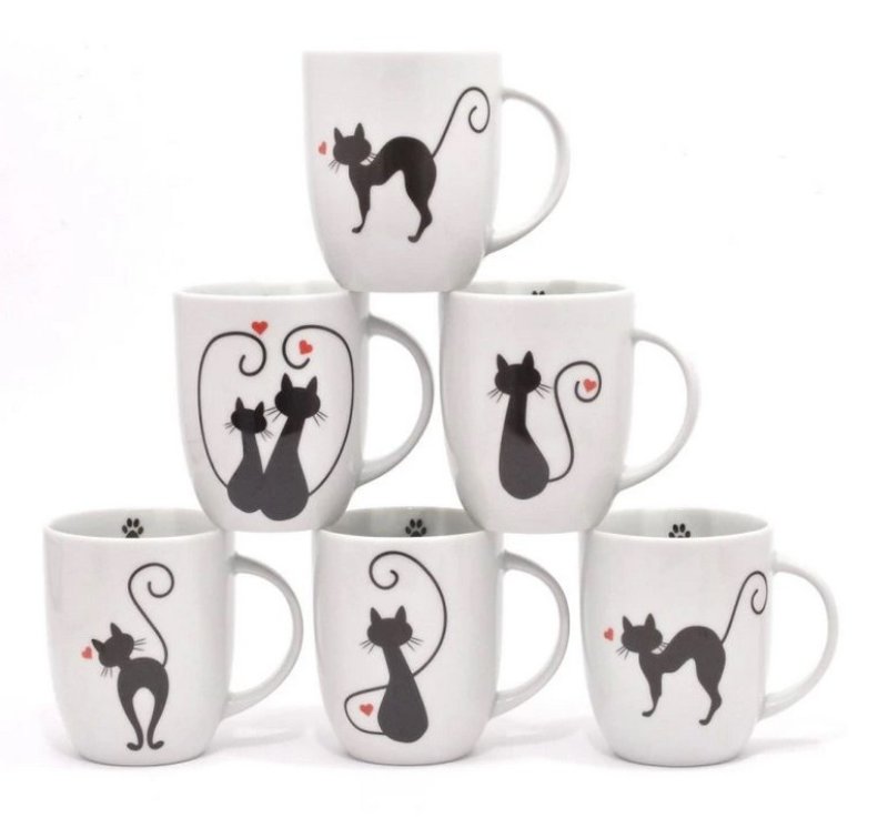 KOČKY hrnek DARJA 0,26 siluety