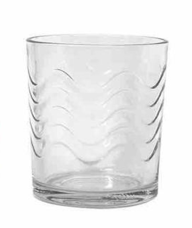 Sklen. 270ml CUBIC vlnky