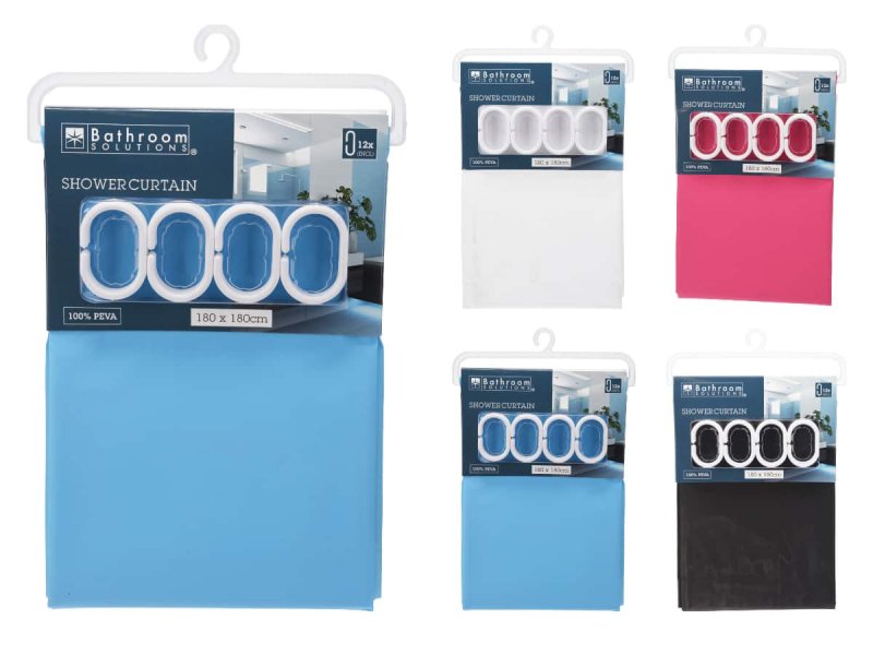 Závěs sprch. PEVA 180x180cm jednobarevný