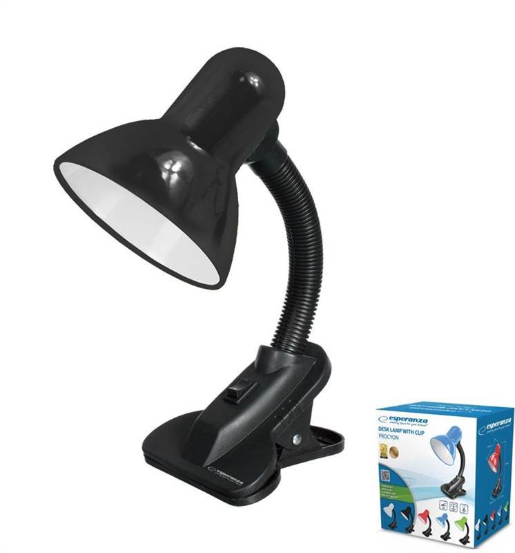 ESPERANZA ELD106K lampa s klipem černá