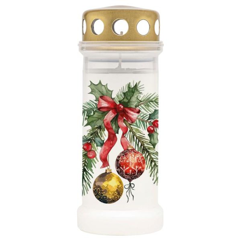 Svíčka hřbitovní vánoční bílá