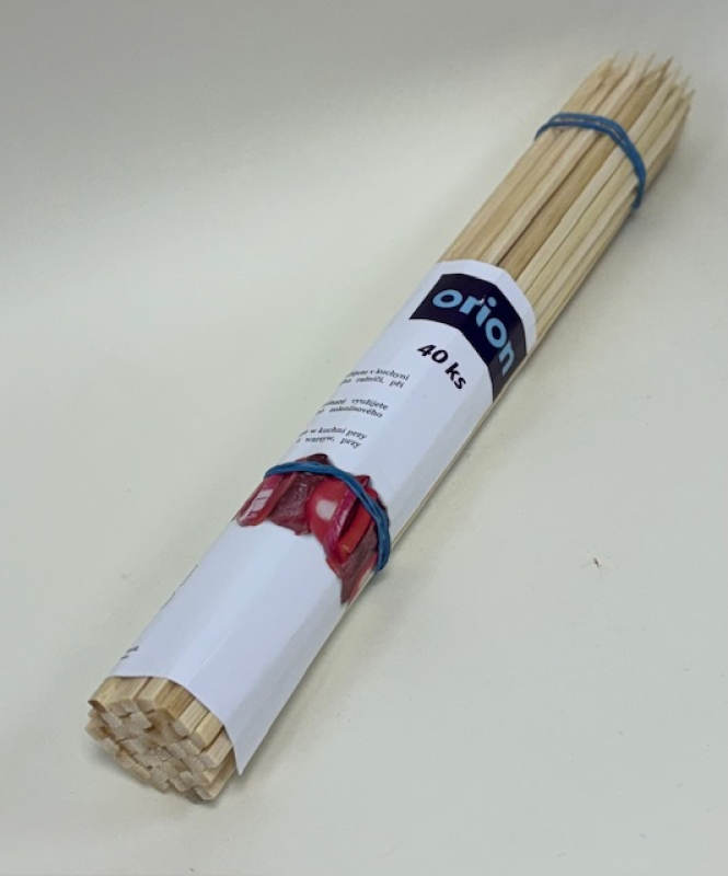 Špejle hranaté hrocené 27cm  40ks