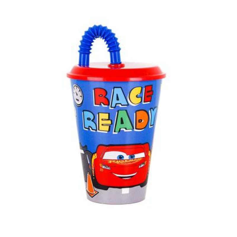 Kelímek s brčkem AUTA DISNEY plast