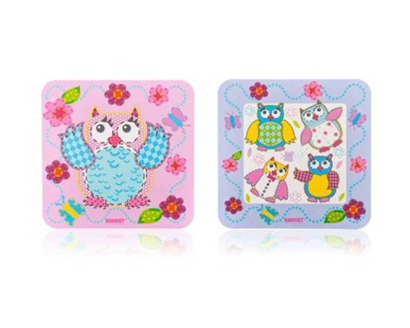 Prostírání 10x10cm OWLS 6ks