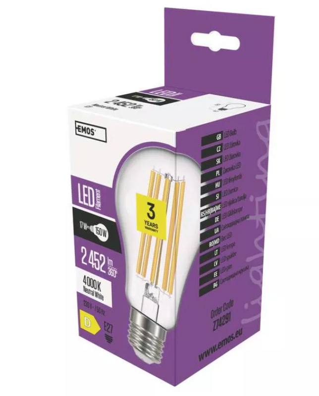 Žárovka LED FILAMENT 17W/E27