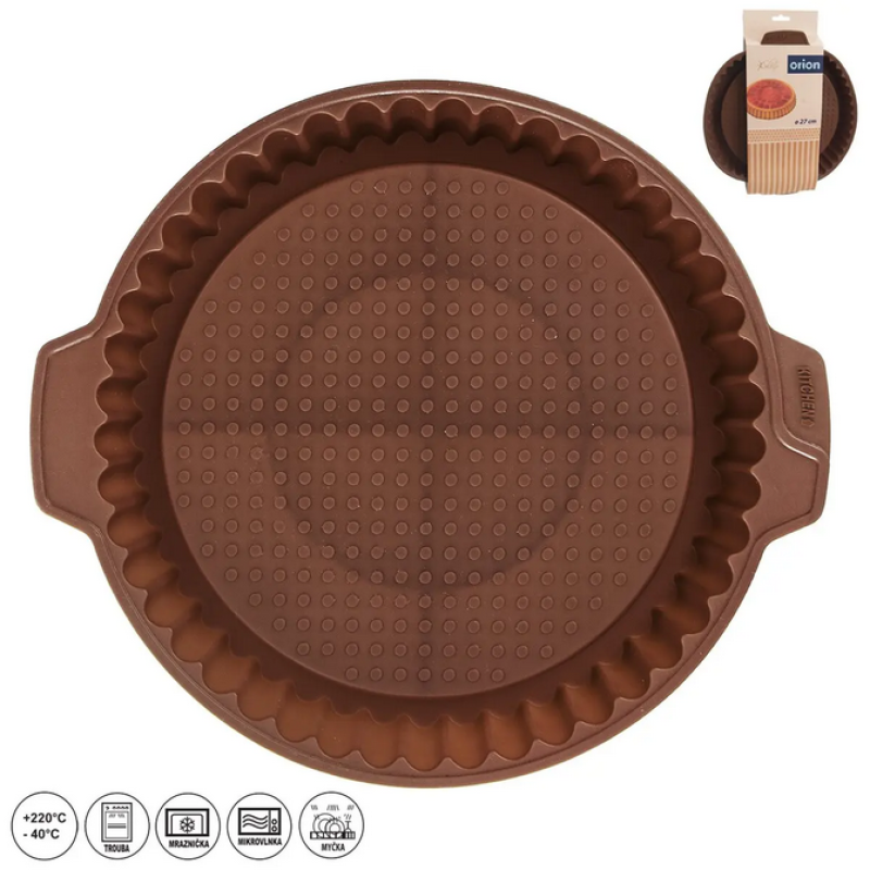 Forma silik. na koláč 27cm hnědá
