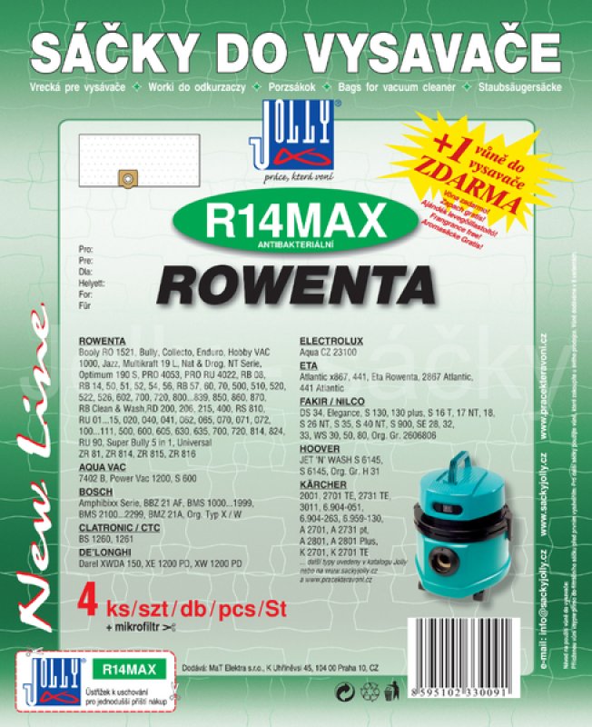 Sáčky Rowenta R14 Max - 4ks