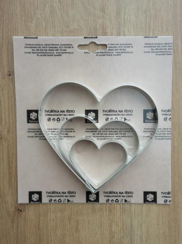 Vykrajovačky sada - velká srdíčka