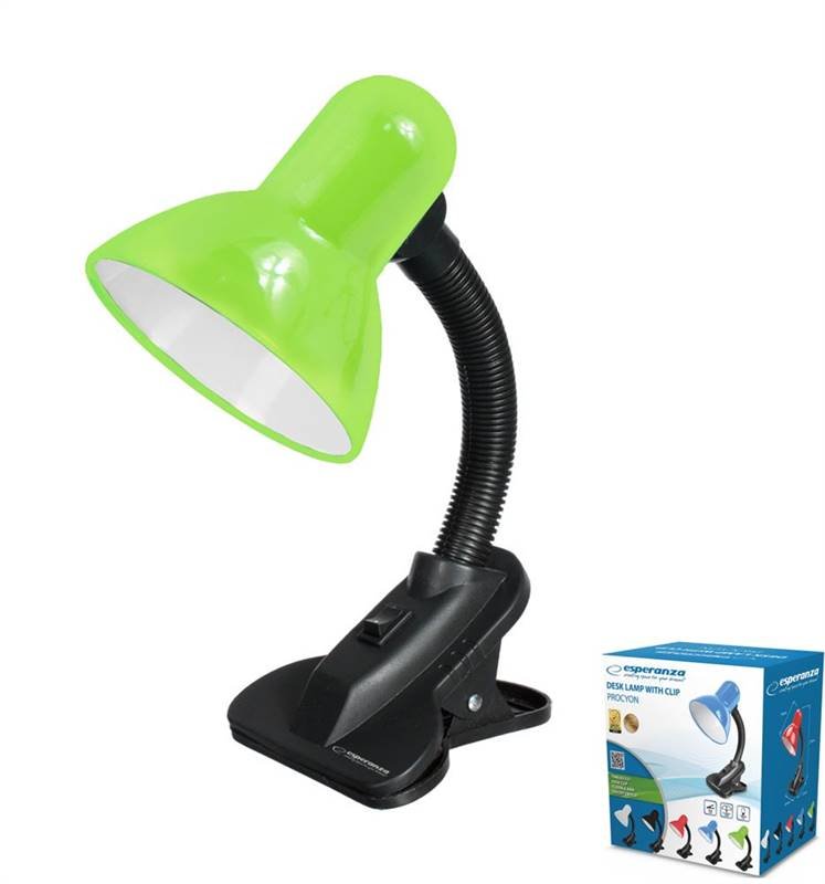 ESPERANZA ELD106G lampa s klipem zelená