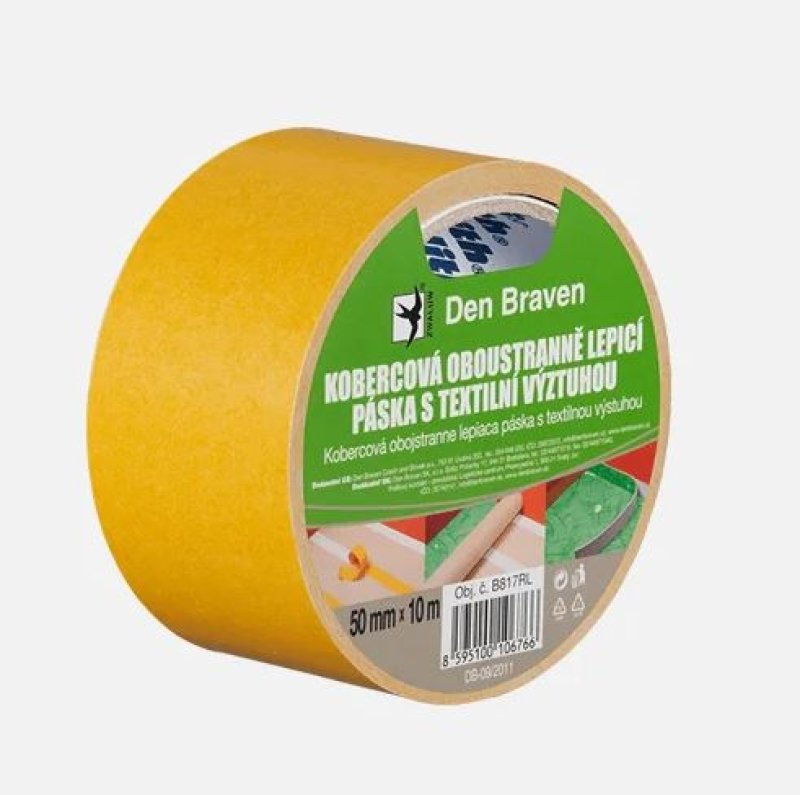 Kobercová páska oboustr. s text. vložkou 50mmx10m B817RL