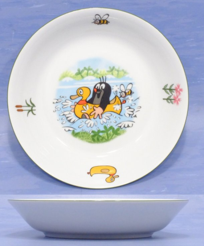 Talíř hluboký 19cm krtek a kačenka