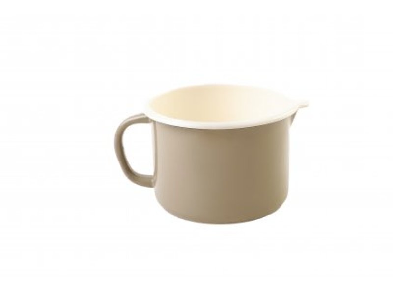 Hrnek smalt s výlevkou 12cm 1 l šedý