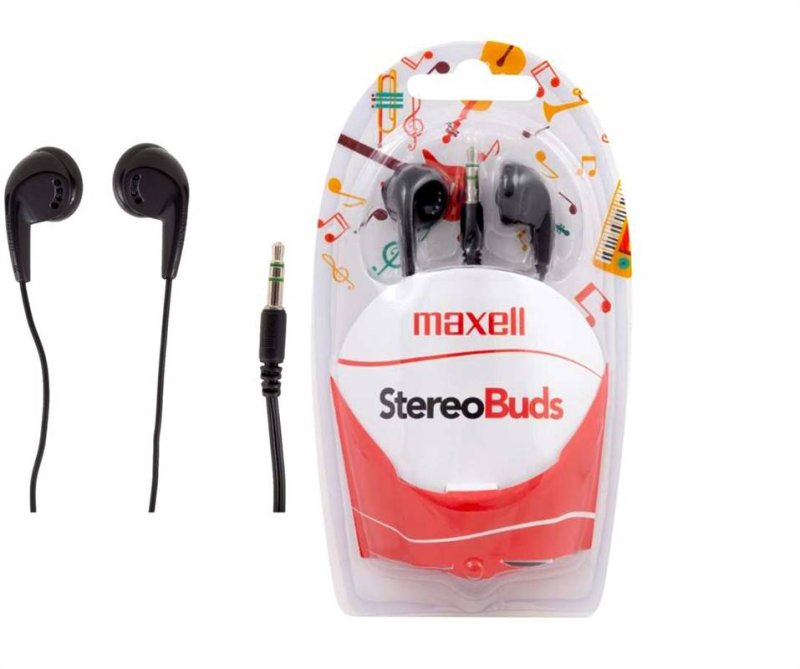 MAXELL  kabelová sluchátka špunty EB-95 černá