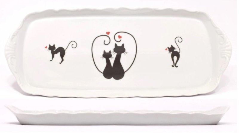 KOČKY podnos čtyřhran.37cm