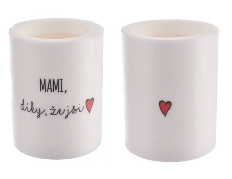 Svíčka s vůní MAMI,díky,že jsi 8x10cm