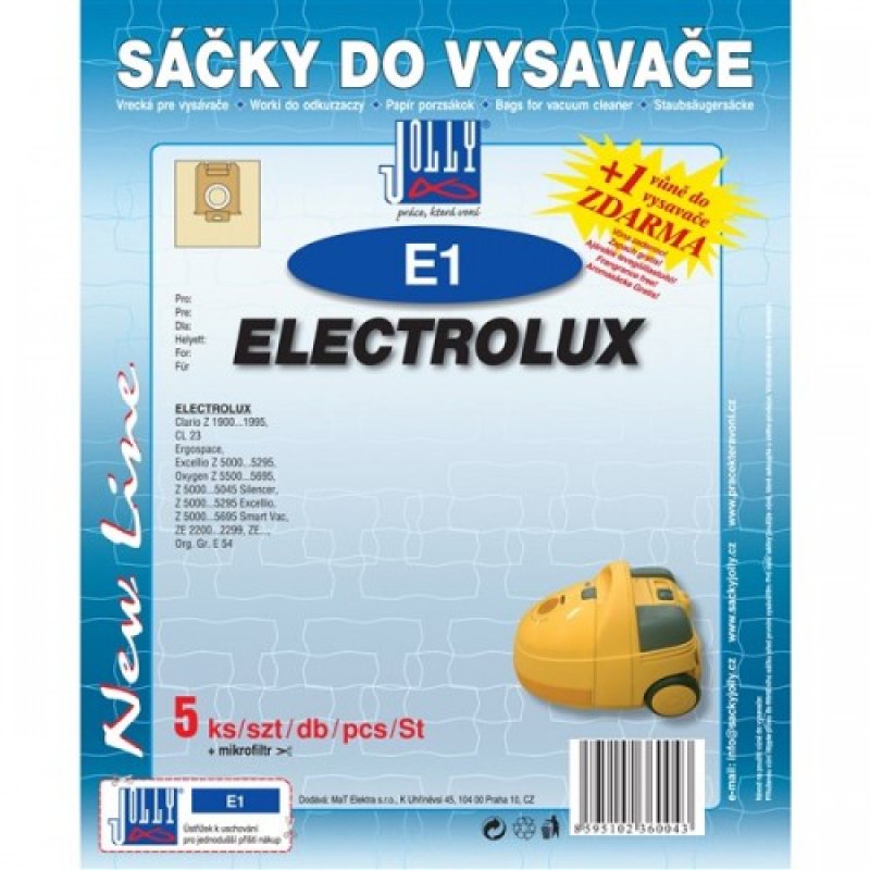 Sáčky ELECTROLUX 5ks E1  6004S