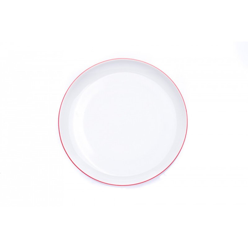 TOM talíř mělký červ.linka