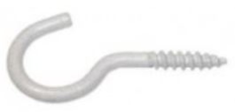Hák s vrutem 30 bílý     1222.030