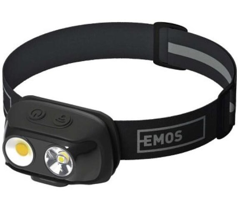 COB LED nabíjecí čelovka P3542, 500 lm, 130 m, Li-pol 1200 mAh