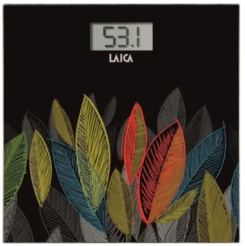 Váha osobní PS1076L černé/bílé listy