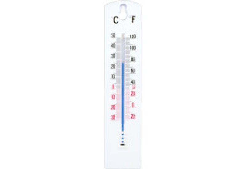 Teploměr vnitřní/venkovní 43x200mm PVC