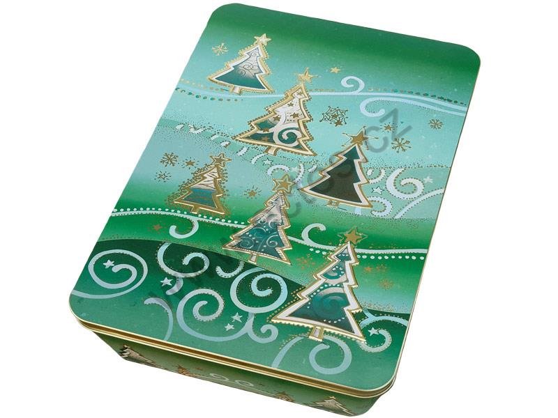 Plech.obd.velký ZELENÁ ván.stromečky