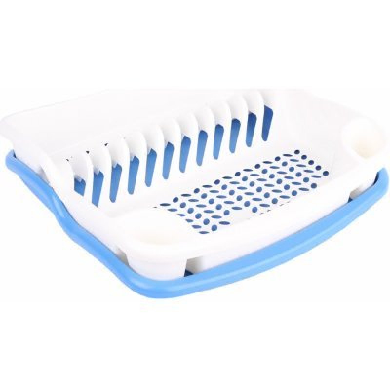 Odkapávač s tácem Brio krém/modrá