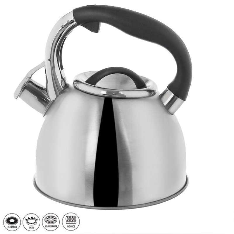 Čajník 2,7L DAREK píšť.nerez