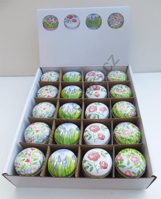 Minipilule kulatá s vložkou PASTEL FLOWERS