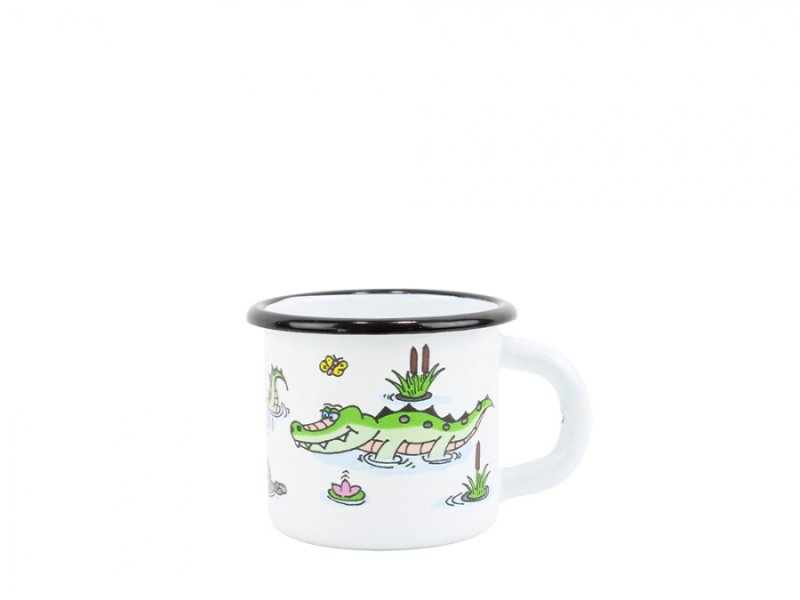 Hrnek smalt 7cm/0,25 děts.krokodýl