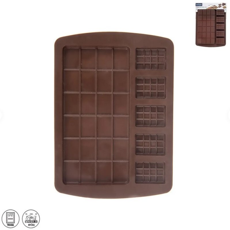 Forma silik.čok.tabulky 5mini+1maxi hnědá