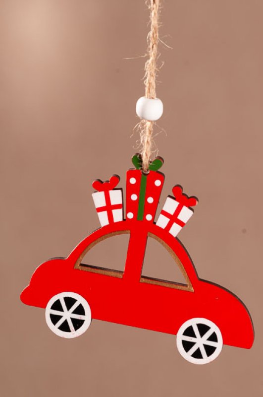 Dřevěné auto s dárkem 10cm