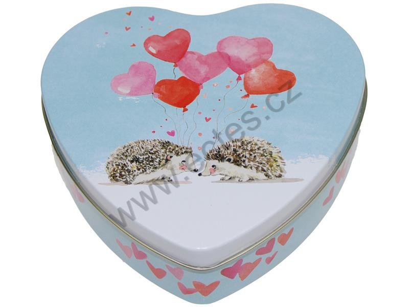 Plech.srdce střední HEDGEHOGS IN LOVE