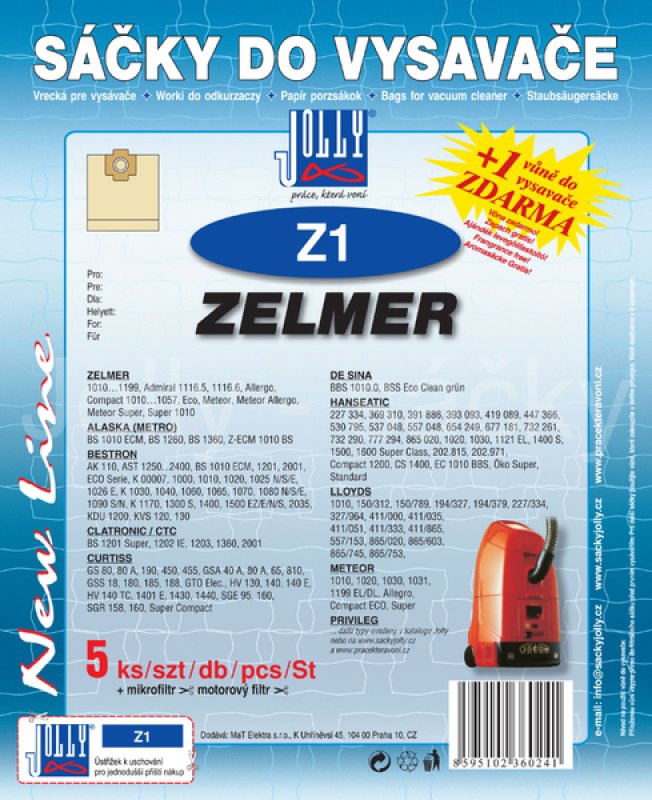 Sáčky Zelmer Z1 - 5ks