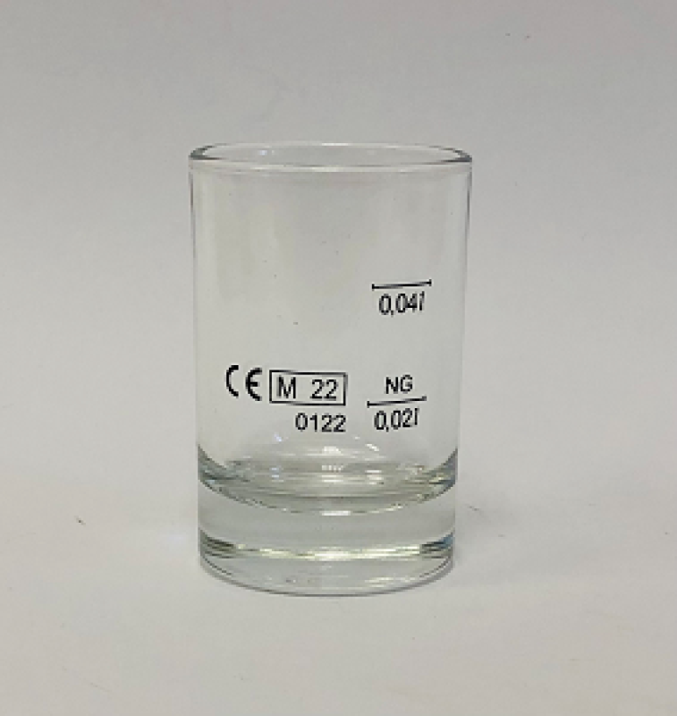 Sklen. CHILE 57ml cejch 0,02/0,04 vys.kónická