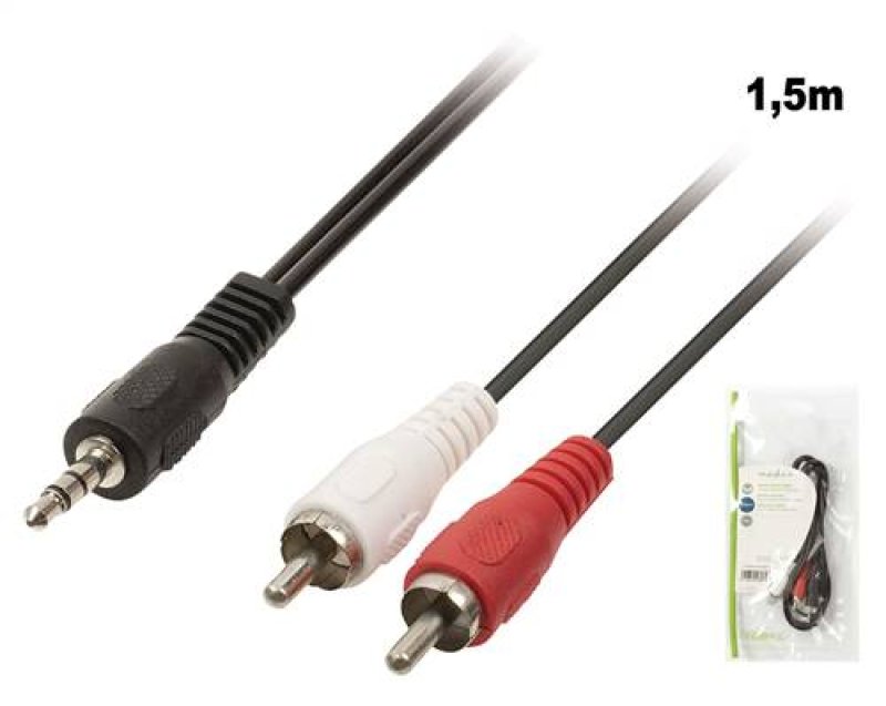 Kabel jack 3,5mm-2xRCA 1,5m